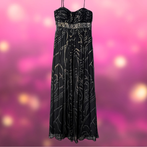 Y2K Prom Dress ⚡️ Oleg Cassini ⚡️ Size 6 ⚡️ 100% Silk Maxi Dress - 2000s Prom - Picture 1 of 7